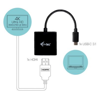 i-tec USB 3.1 Type C kabelový adaptér 4K/60 Hz/ 1x HDMI