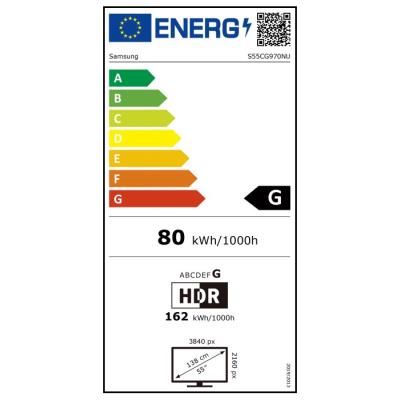 Samsung Odyssey Ark G97NC 55" /Prohnutý/3840x2160/16:9/VA/1ms/165Hz/Jack/HDMI/DP/USB/LAN/WiFi/BT/PIVOT/VESA/Repro