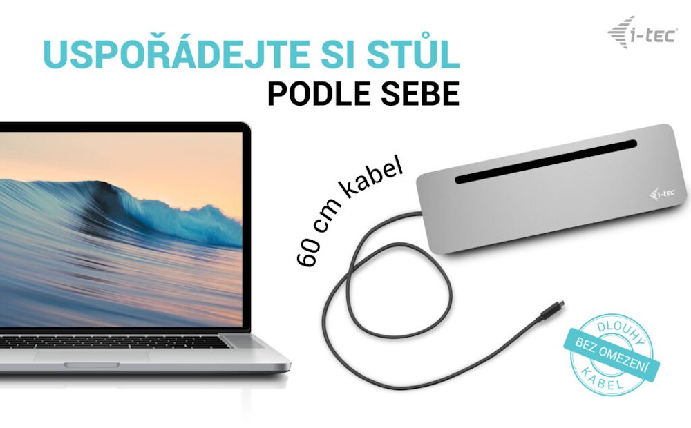 i-tec dokovací stanice USB-C Metal Ergonomic 4K/ 3x Display/ Power Delivery 100W