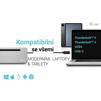 i-tec dokovací stanice USB-C Metal Ergonomic 4K/ 3x Display/ Power Delivery 100W