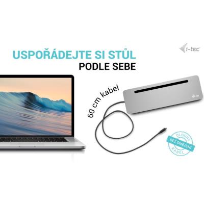 i-tec dokovací stanice USB-C Metal Ergonomic 4K/ 3x Display/ Power Delivery 100W
