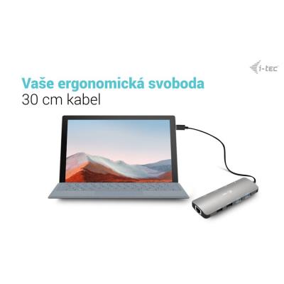 i-tec dokovací stanice USB-C Metal Nano/ 2x USB 3.2/ 2x USB 2.0/ 2x HDMI/ LAN/ Power Delivery 100W