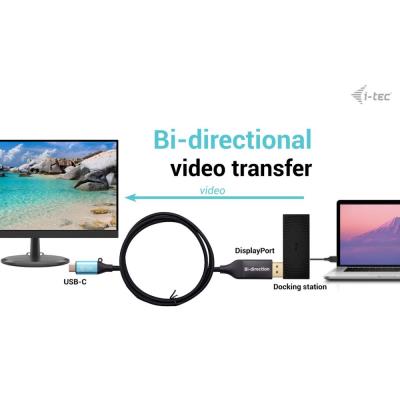 i-tec USB-C DisplayPort Bi-Directional kabelový adaptér 8K/30Hz 150cm
