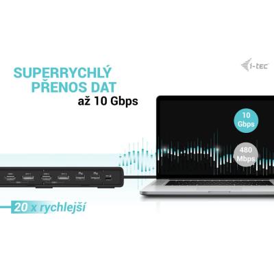 i-tec dokovací stanice Thunderbolt/ Dual display/ 4x USB 3.0/ 2x USB-C/ 2x DP/ 2x HDMI/ LAN/ Power Delivery 100W