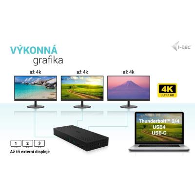 i-tec dokovací stanice Thunderbolt 4K/ USB 3.0/ 4x USB-A/ 2x USB-C/ 2x DP/ 3x HDMI/ LAN/ Power Delivery 100W