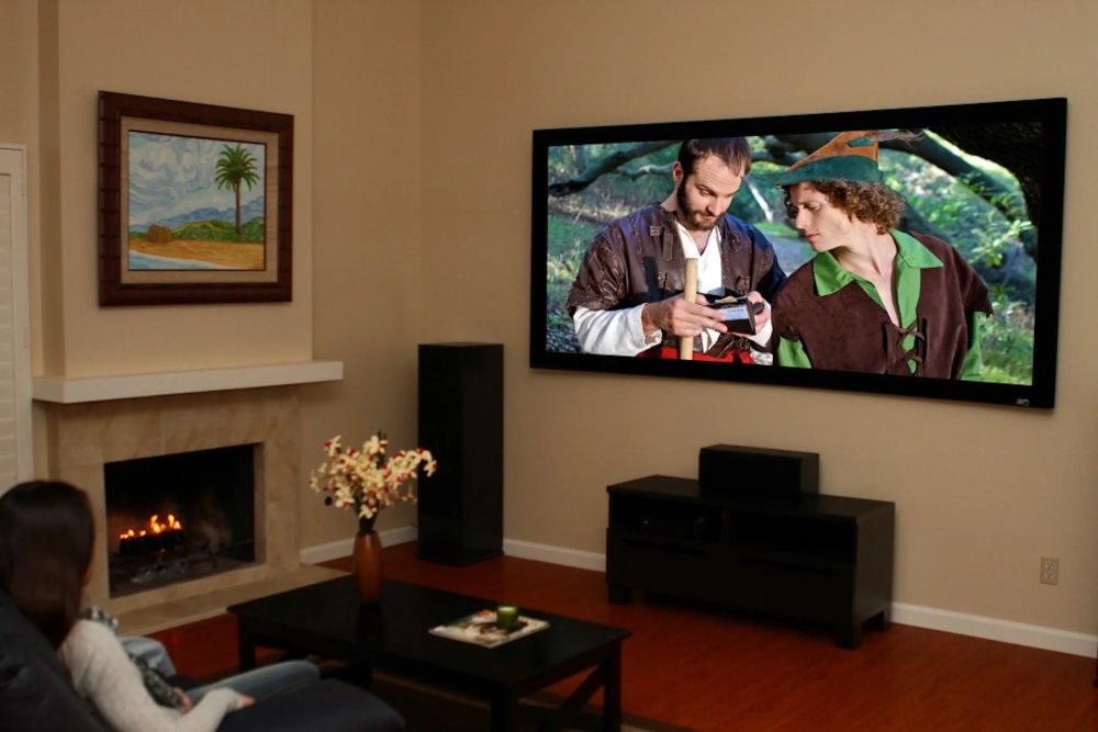 ELITE SCREENS plátno v pevném rámu prohnuté 150" (381cm)/ 16:9/ 186,8×332,1cm/ gain 1.1/ CineWhite/ rám 9cm