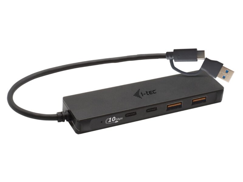 i-tec USB-A/USB-C Metal HUB 2x USB 3.1 + 2x USB-C