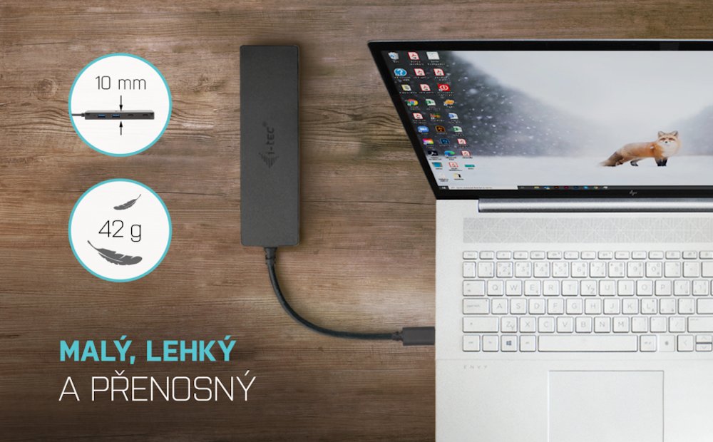 i-tec USB-A/USB-C Metal HUB 2x USB 3.1 + 2x USB-C