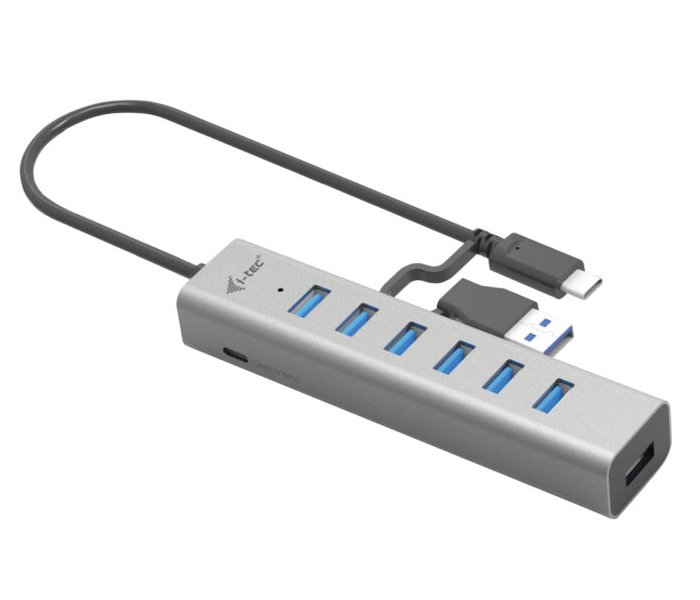 i-tec USB-C nabíjecí HUB Metal/ 7 portů/ USB-A 3.2 Gen 1/ kovový