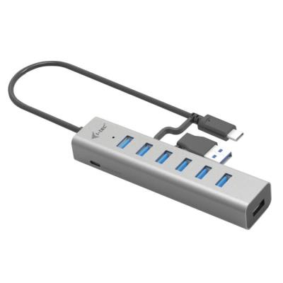 i-tec USB-C nabíjecí HUB Metal/ 7 portů/ USB-A 3.2 Gen 1/ kovový