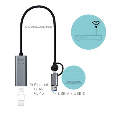 i-tec USB 3.1 Type C Metal 2.5Gbps Ethernet adaptér