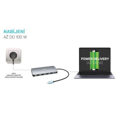i-tec dokovací stanice USB-C/ 2x DP/ HDMI/ 2x USB 3.0/ 2x USB 2.0/ USB-C/ Thunderbolt 3/ LAN/ Power Delivery 100W