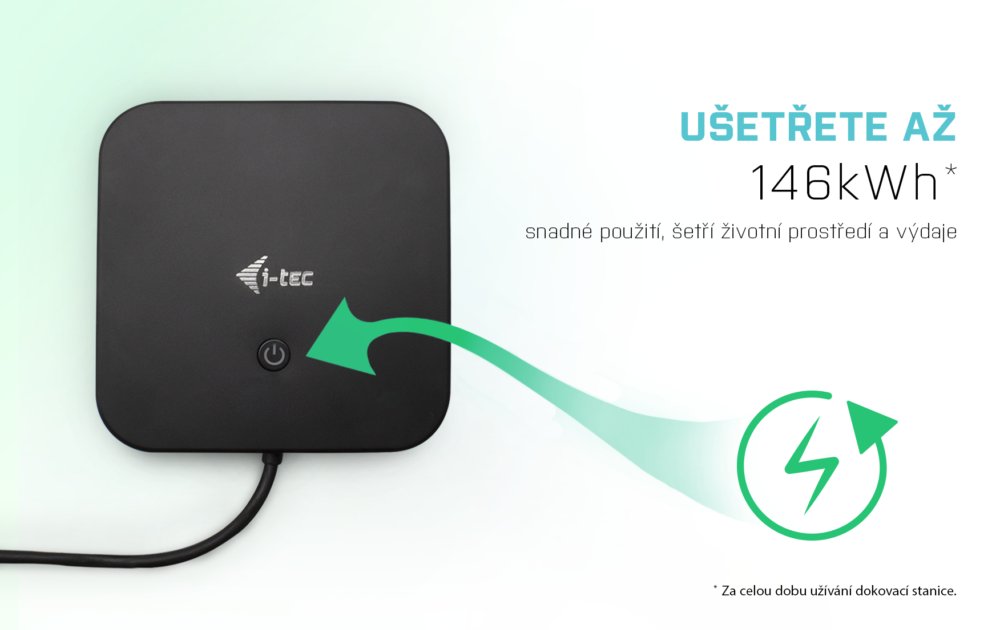 i-tec dokovací stanice USB-C Dual Display/ 2x DP/ 2x USB-C/ 5x USB/ LAN/ Power Delivery 65W + univerzální nabíječka 112W
