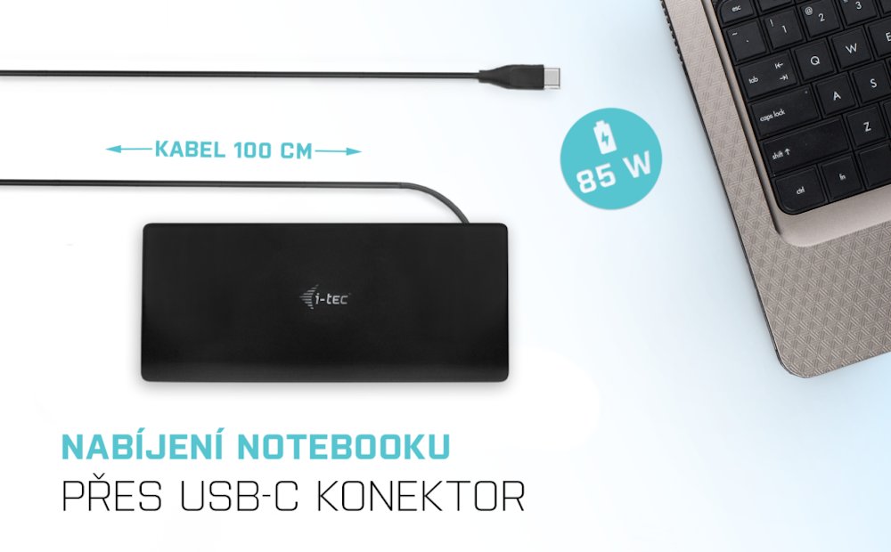 i-tec dokovací stanice USB-C Quattro Display/ 2x DP/ 2x HDMI/ 5x USB 3.0/ LAN/ Power Delivery 85W
