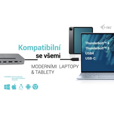 i-tec dokovací stanice USB-C/ 4K Triple Display/ DP/ HDMI/ VGA/ 2x USB 3.0/ 2x USB 2.0/ LAN/ Power Delivery 85W