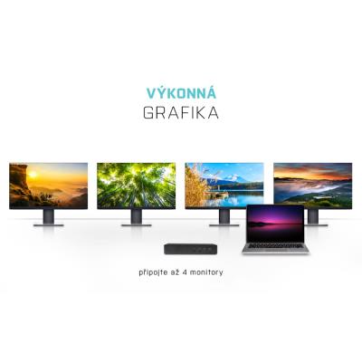 i-tec dokovací stanice USB-C Quattro Display/ 2x DP/ 2x HDMI/ 5x USB 3.0/ LAN/ Power Delivery 85W
