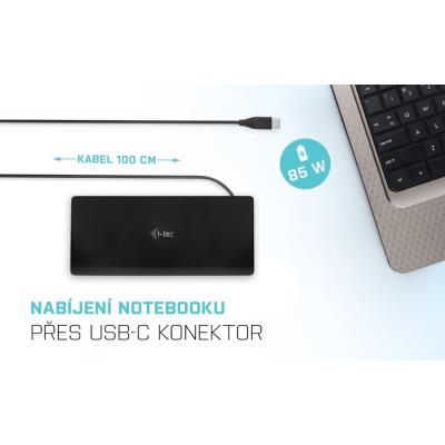 i-tec dokovací stanice USB-C Quattro Display/ 2x DP/ 2x HDMI/ 5x USB 3.0/ LAN/ Power Delivery 85W