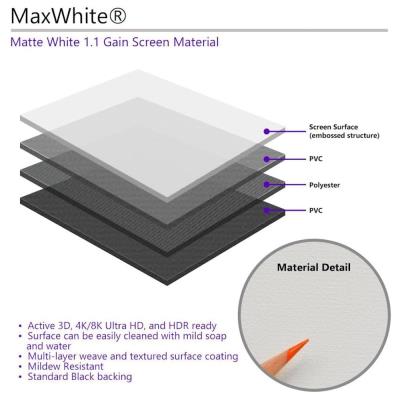 ELITE SCREENS plátno roleta 100" (254cm)/ 16:9/ 124,5×221cm/ gain 1.1/ case bílý/ 24" drop