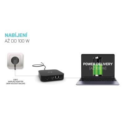 i-tec dokovací stanice/ 2x USB-C/ HDMI/ DP/ 3x USB 3.0/ 2x USB 2.0/ LAN/ Power Delivery 100W