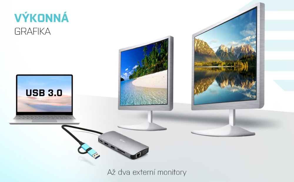 i-tec dokovací stanice USB 3.0/ USB-C/ TB/ USB-C 3.2/ 4x USB-A/ 2x HDMI/ VGA/ LAN/ micro SD/SD/ PD 100W