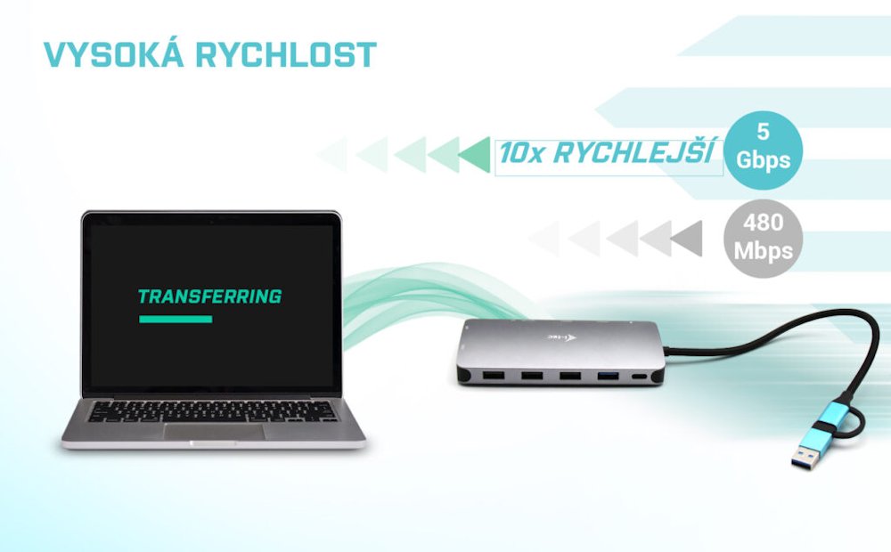 i-tec dokovací stanice USB 3.0/ USB-C/ TB/ USB-C 3.2/ 4x USB-A/ 2x HDMI/ VGA/ LAN/ micro SD/SD/ PD 100W