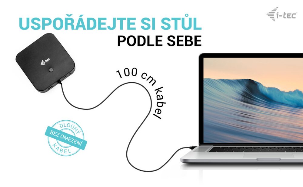 i-tec dokovací stanice/ 2x USB-C/ 2x USB 2.0/ 3x USB 3.0/ HDMI/ 2x DP/ LAN/ Power Delivery 100 W