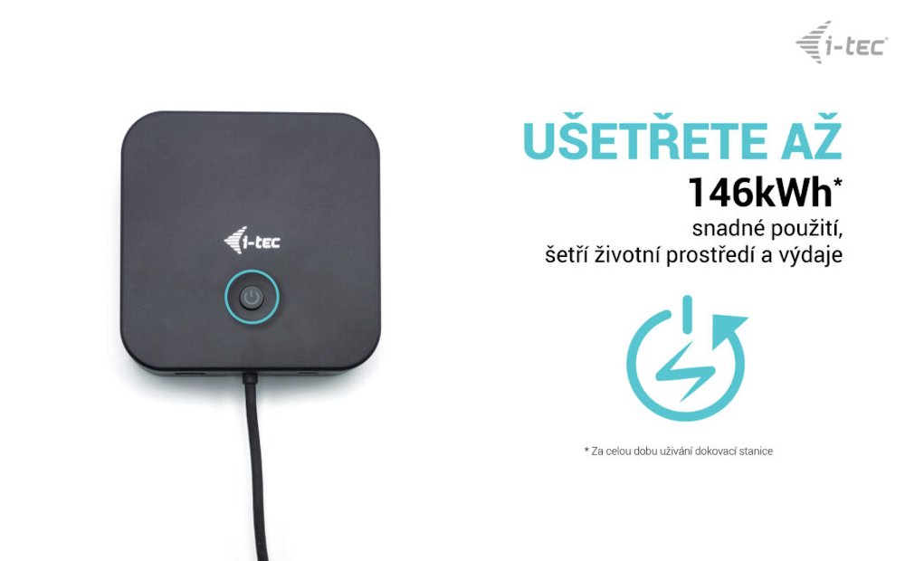 i-tec dokovací stanice/ 2x USB-C/ 2x USB 2.0/ 3x USB 3.0/ HDMI/ 2x DP/ LAN/ Power Delivery 100 W + univ. nabíječka 100 W