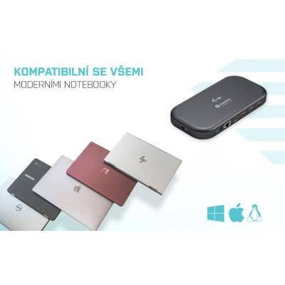 i-tec dokovací stanice Thunderbolt 3 Dual 4K/ 5x USB-A 3.2/ USB-C/ HDMI/ LAN/ micro SD/SD/ Power Delivery 60W