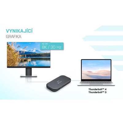 i-tec dokovací stanice Thunderbolt 3 Dual 4K/ 5x USB-A 3.2/ USB-C/ HDMI/ LAN/ micro SD/SD/ Power Delivery 60W