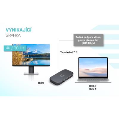 i-tec dokovací stanice Thunderbolt 3 Dual 4K/ 5x USB-A 3.2/ USB-C/ HDMI/ LAN/ micro SD/SD/ Power Delivery 60W