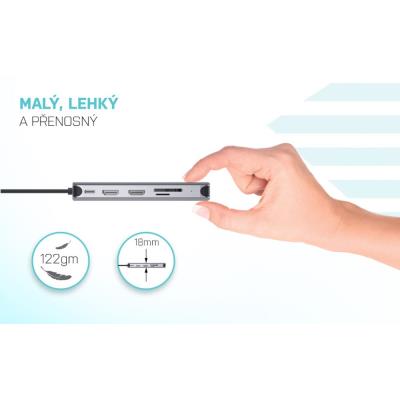 i-tec dokovací stanice USB 3.0/ USB-C/ TB/ USB-C 3.2/ 4x USB-A/ 2x HDMI/ VGA/ LAN/ micro SD/SD/ PD 100W