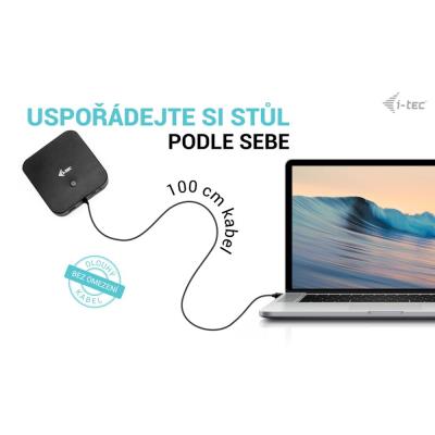 i-tec dokovací stanice/ 2x USB-C/ 2x USB 2.0/ 3x USB 3.0/ HDMI/ 2x DP/ LAN/ Power Delivery 100 W