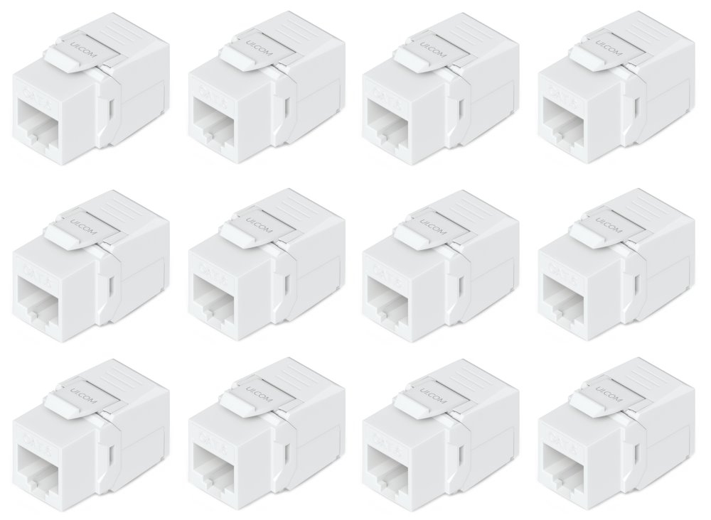 Ubiquiti Cat6 Keystone Jack, 12-Pack - Keystone, RJ-45, Cat6, samořezný, 12ks