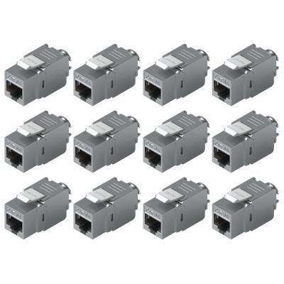 Ubiquiti Cat6A Keystone Jack, 12-Pack - Keystone, RJ-45, Cat6A, samořezný, sada 12ks