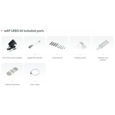 MikroTik RouterBOARD wAP LR8G kit, Wi-Fi 2,4 GHz b/g/n, LoRa modem, 2 dBi, LAN, L4