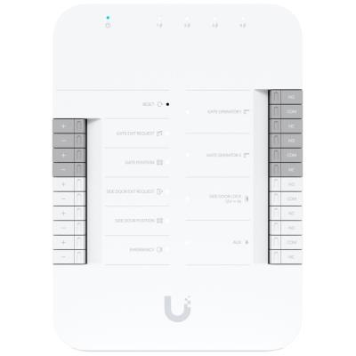 Ubiquiti UniFi Access Gate Hub - Rozbočovač, 4x PoE Out, 2x výstup Dry, 1x výstup 12V, 1x AUX, 5x vstup, 1x PoE++ In