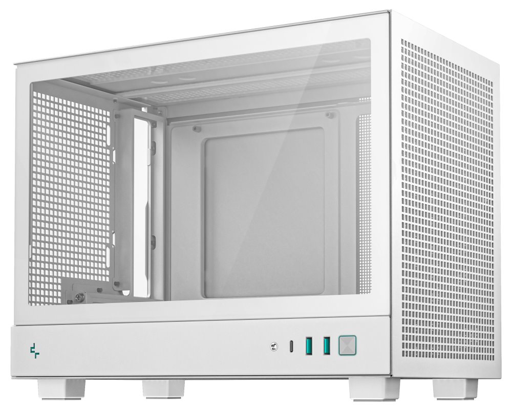 DEEPCOOL skříň CH160 / miniITX / USB 3.0 / USB-C / prosklená bočnice / držadlo / bílá