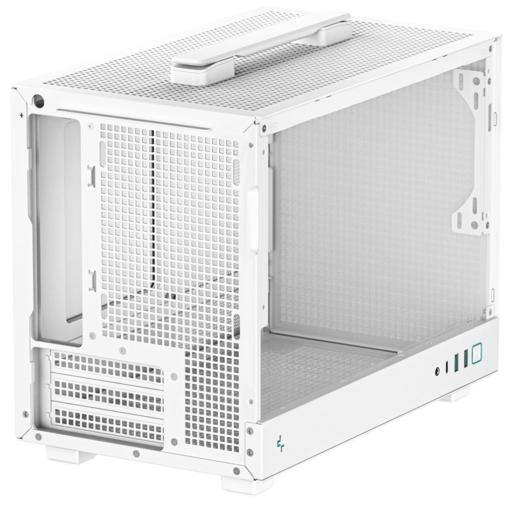 DEEPCOOL skříň CH160 / miniITX / USB 3.0 / USB-C / prosklená bočnice / držadlo / bílá