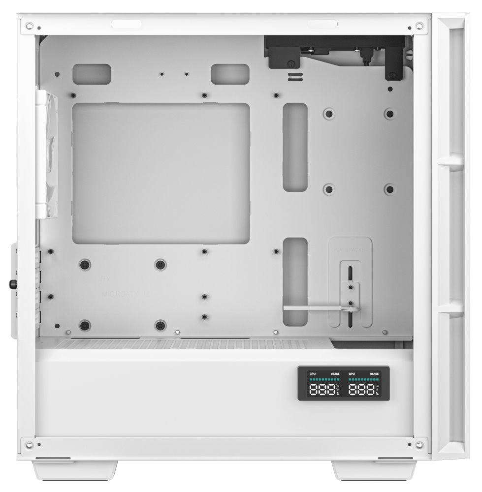 DEEPCOOL skříň CH360 Digital / mATX / 140mm +120 mm fan / USB 3.0 / USB-C /  mesh panel / prosklená bočnice / bílá