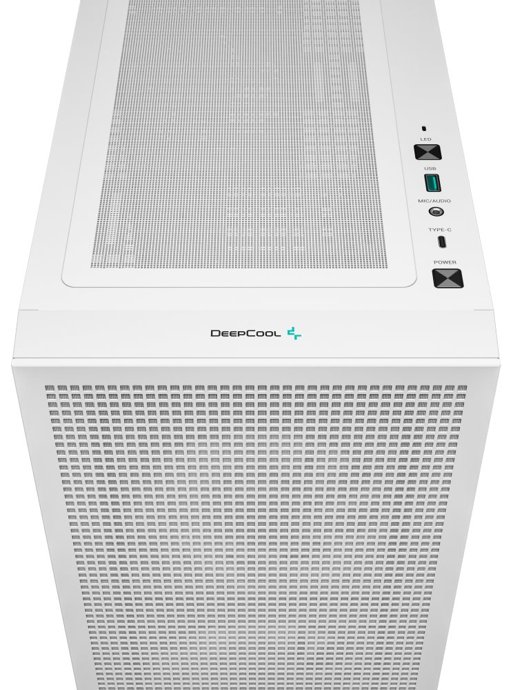 DEEPCOOL skříň CH360 Digital / mATX / 140mm +120 mm fan / USB 3.0 / USB-C /  mesh panel / prosklená bočnice / bílá
