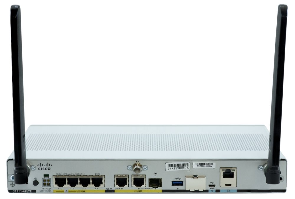 Cisco ISR 1100 4P Router Dual GE Ethernet w/ LTE Adv SMS/GPS EMEA & NA