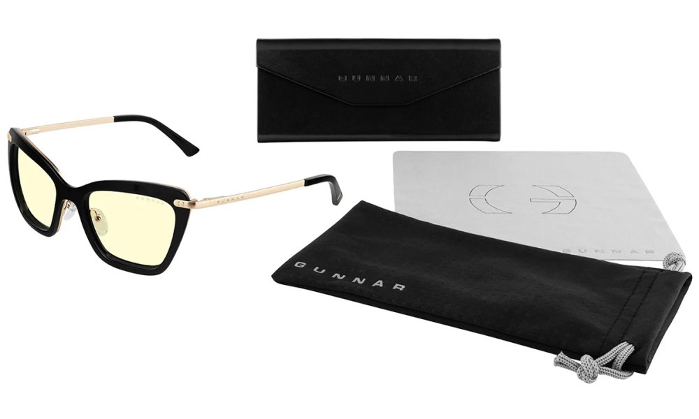 GUNNAR kancelářske/herní brýle  ANNA ONYX jantarová skla BLF 65 GUNNAR focus