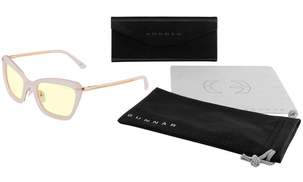 GUNNAR kancelářske/herní brýle  ANNA BALLET PINK jantarová skla BLF 65 GUNNAR focus