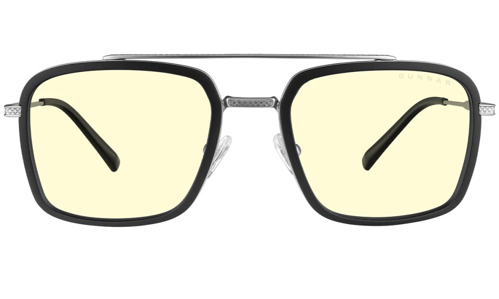 GUNNAR kancelářske/herní brýle  BARRON SILVER jantarová skla BLF 65 GUNNAR focus