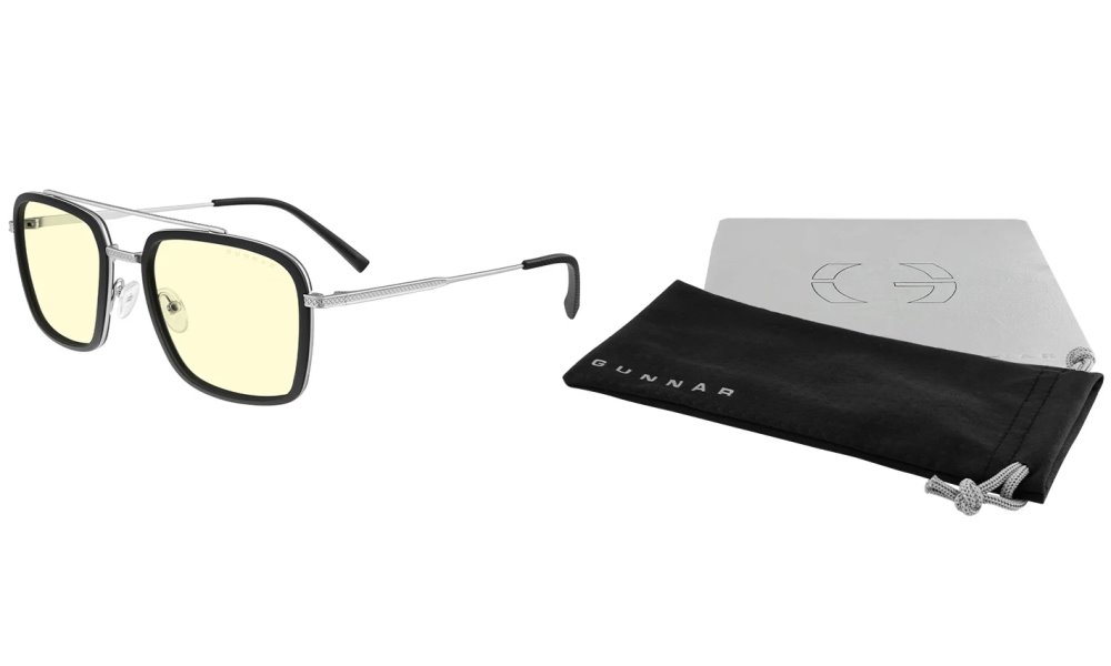 GUNNAR kancelářske/herní brýle  BARRON SILVER jantarová skla BLF 65 GUNNAR focus