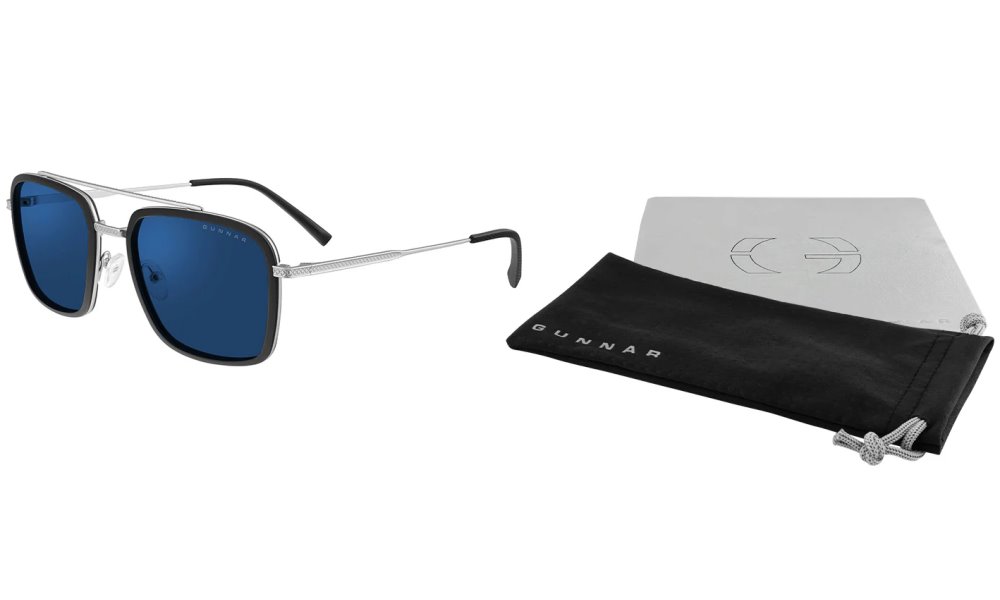 GUNNAR kancelářske/herní brýle  BARRON SILVER sluneční skla BLF 90 NATURAL focus