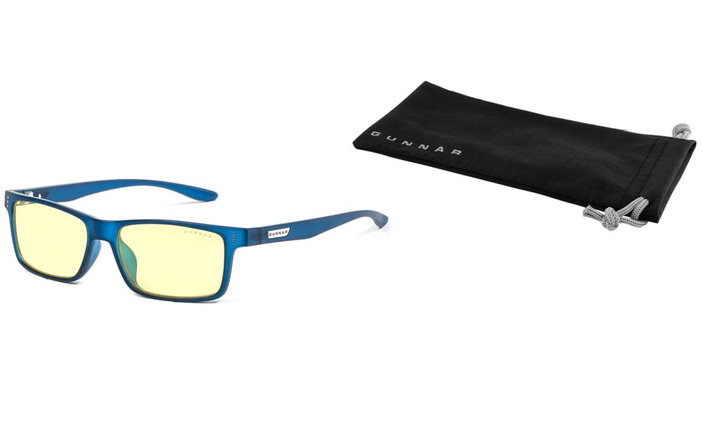 GUNNAR kancelářske/herní brýle  CRUZ 12+ NAVY jantarová skla BLF 65 GUNNAR focus