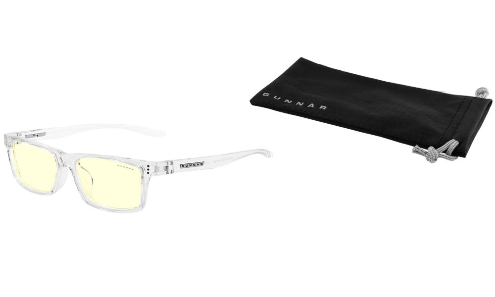 GUNNAR kancelářske/herní brýle  CRUZ KIDS LARGE (8-12) CRYSTAL jantarová skla BLF 65 NATURAL focus