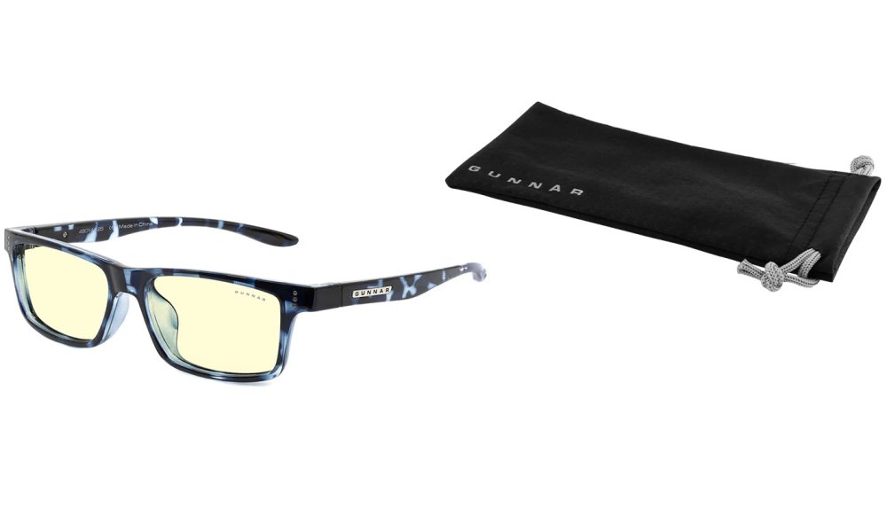 GUNNAR kancelářske/herní brýle  CRUZ KIDS LARGE (8-12) NAVY TORTOISE jantarová skla BLF 65 NATURAL focus