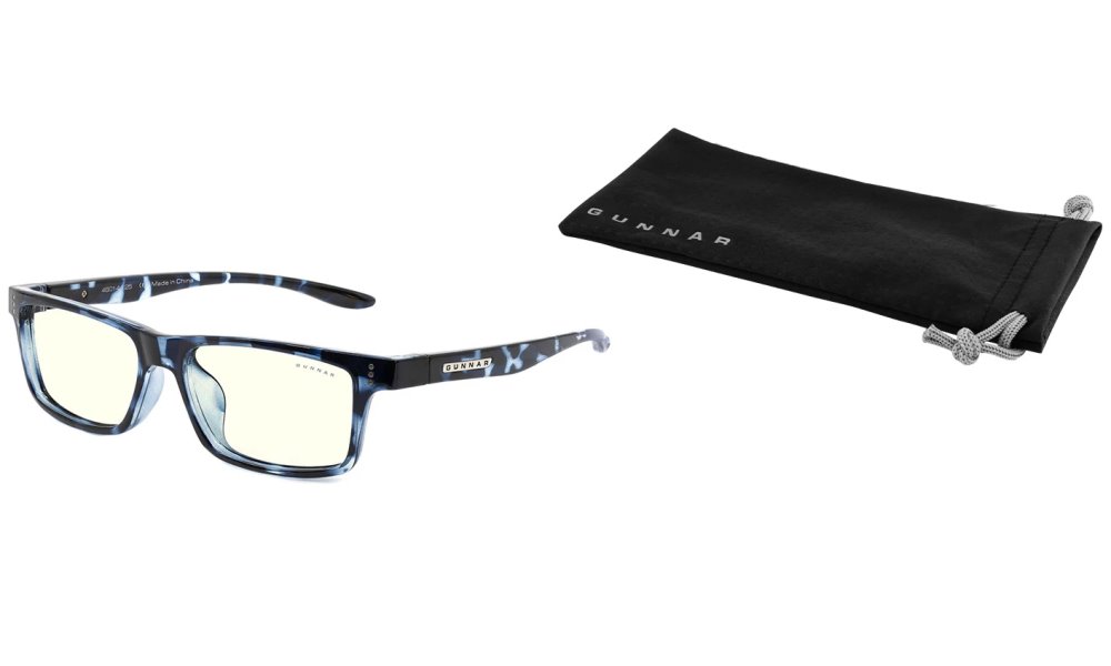 GUNNAR kancelářske/herní brýle  CRUZ KIDS LARGE (8-12) NAVY TORTOISE čirá skla BLF 35 NATURAL focus